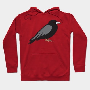 Gothic Raven with Red Eyes Hoodie